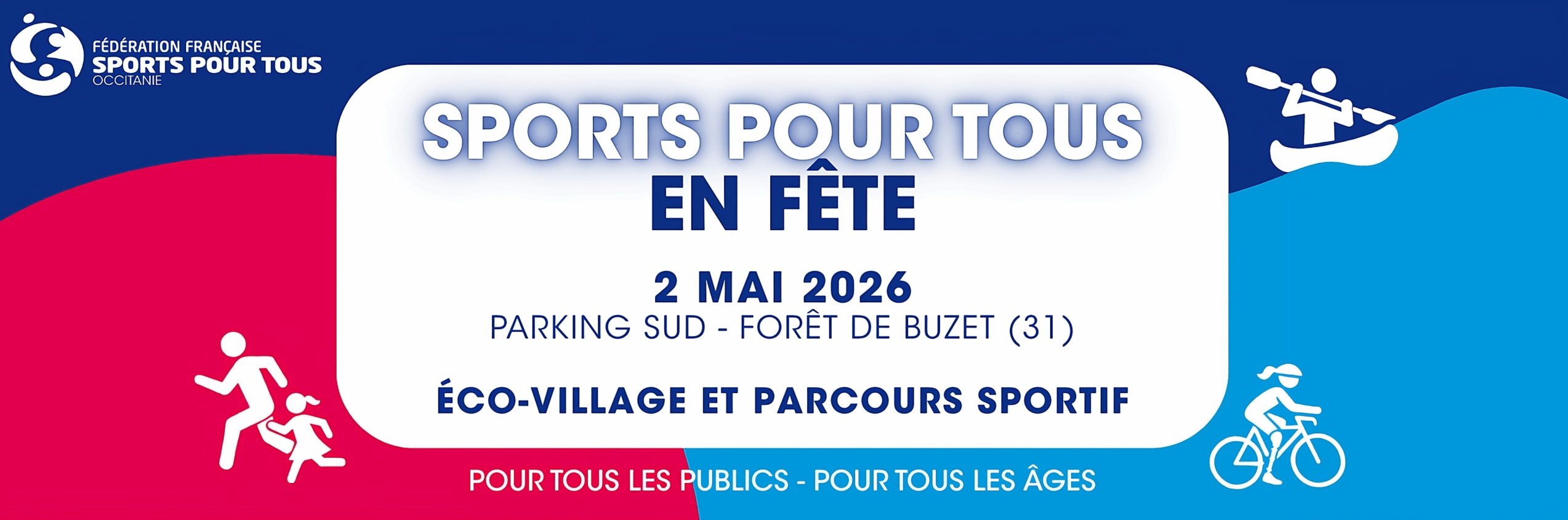 Bannière signature Sports Pour Tous en fête